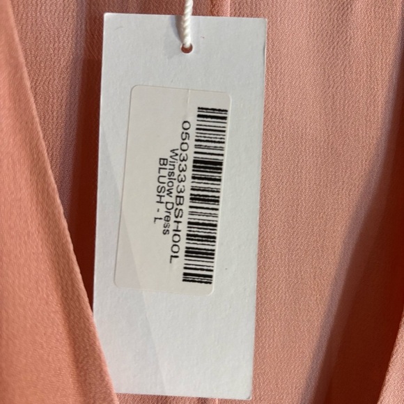 REFORMATION Sz L Blush Winslow Dolman Kimono Sleeve Crepe Wrap Maxi Dress NEW - Picture 9 of 16